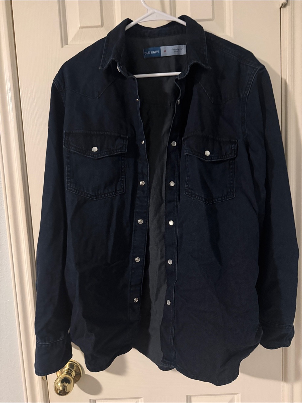 Old Navy Men’s Navy Snap-Front Shirt Jacket